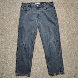 Vintage LEVI'S 550 Jeans Men's 38x30 Black Relaxed Fit 100% Cotton Denim USA Y2K